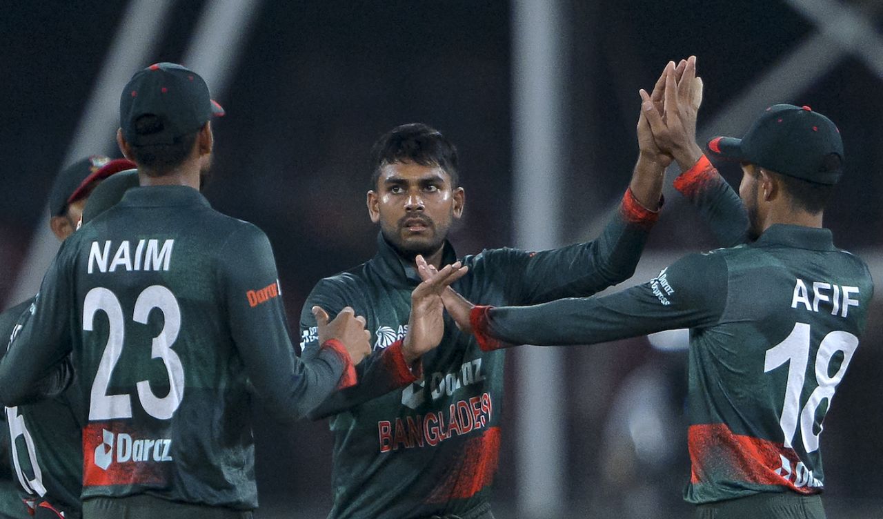 Mehidy Hasan Miraz bowled Najibullah Zadran, Afghanistan vs Bangladesh, Group B, Asia Cup, Lahore, September 3, 2023