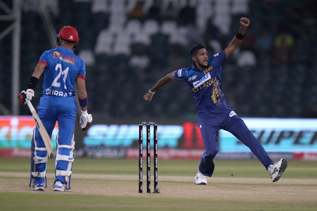 Kasun Rajitha had Rahmanullah Gurbaz early, Afghanistan vs Sri Lanka, Asia Cup, Lahore, September 5, 2023