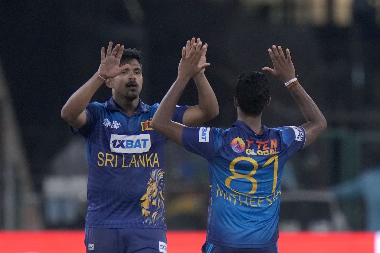 Maheesh Theekshana ended Mohammad Nabi's blitz, Afghanistan vs Sri Lanka, Asia Cup, Lahore, September 5, 2023