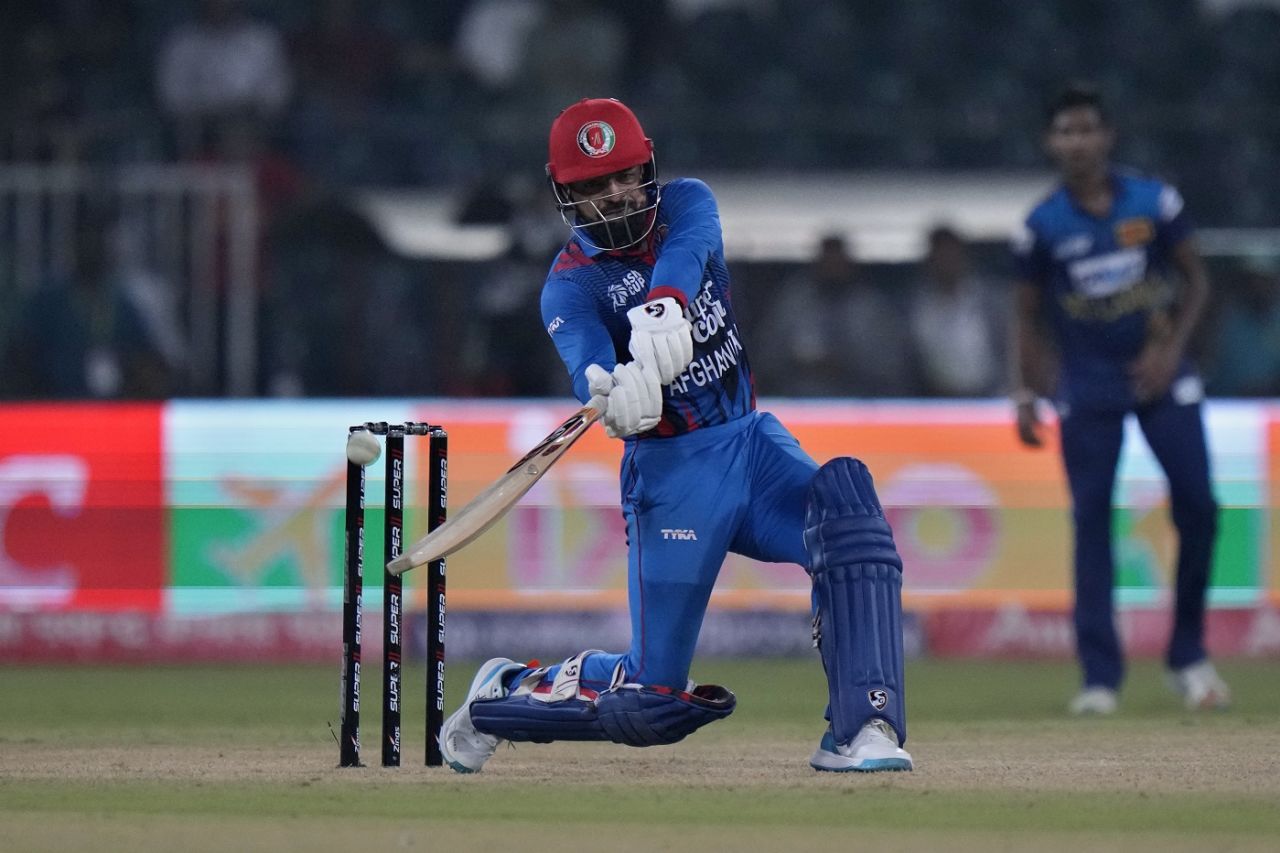 Rashid Khan tees off, Afghanistan vs Sri Lanka, Asia Cup, Lahore, September 5, 2023