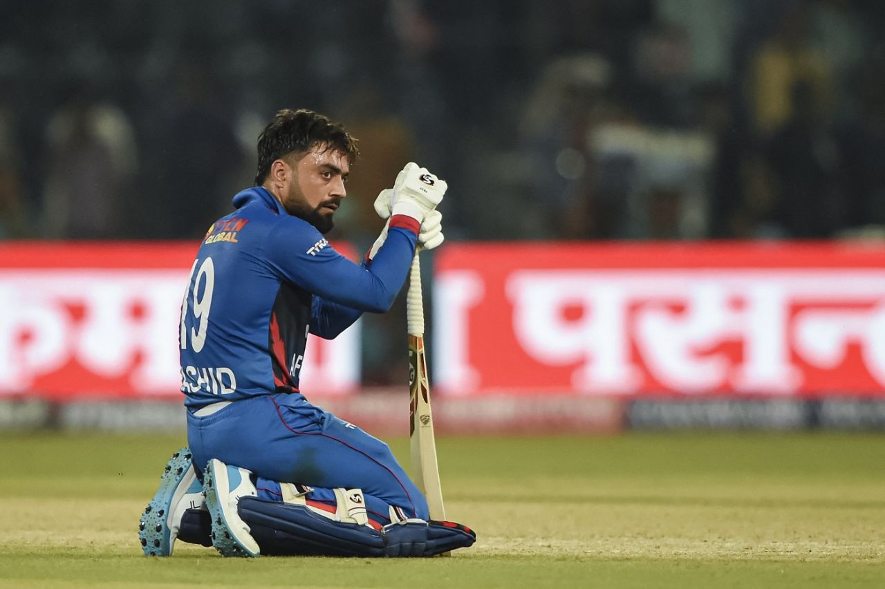 Rashid Khan sinks to his knees after Afghanistan crashed out of the Asia Cup, Asia Cup, Lahore, September 5, 2023