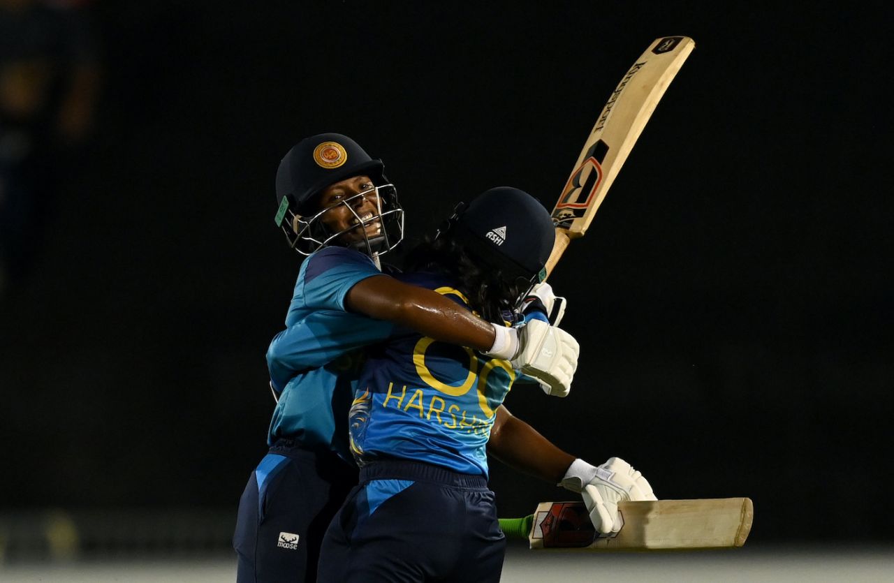Harshitha Samarawickrama and Hasini Perera saw Sri Lanka through to the win, England vs Sri Lanka, 3rd women's T20I, Derby, September 6, 2023