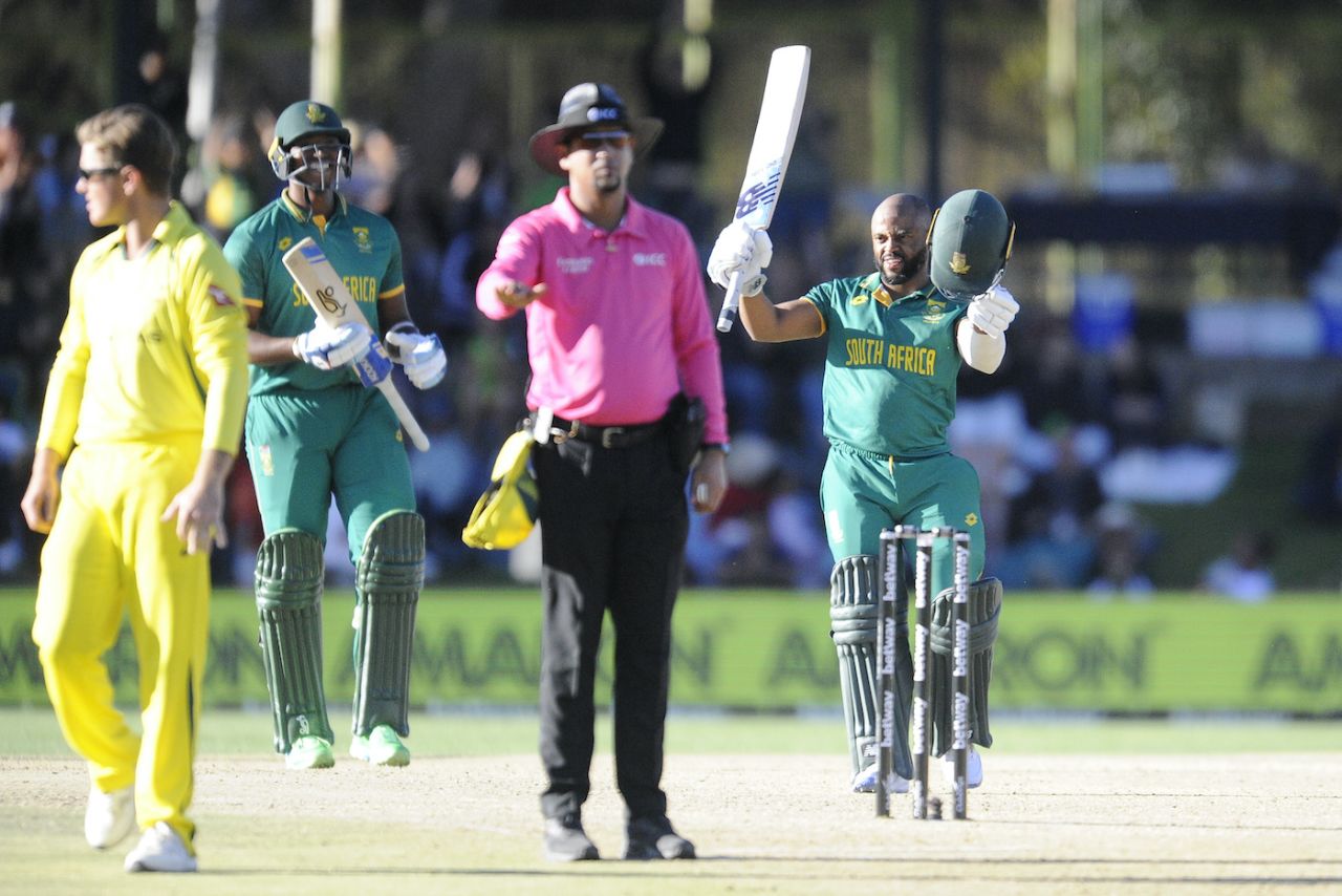Temba Bavuma brings up his century, South Africa vs Australia, 1st ODI, Bloemfontein, September 7, 2023