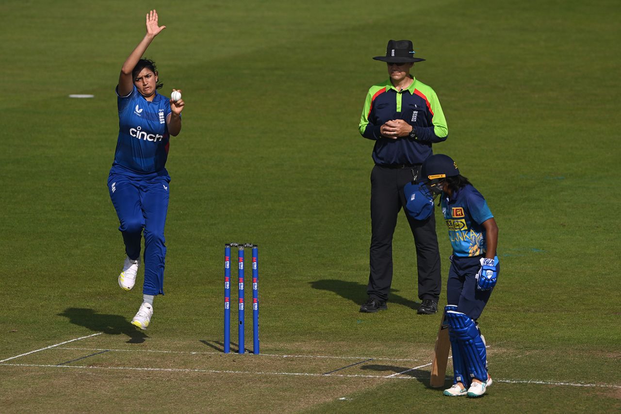 Mahika Gaur struck early in her ODI debut, England vs Sri Lanka, 1st women's T20I, Chester-le-Street, September 9, 2023