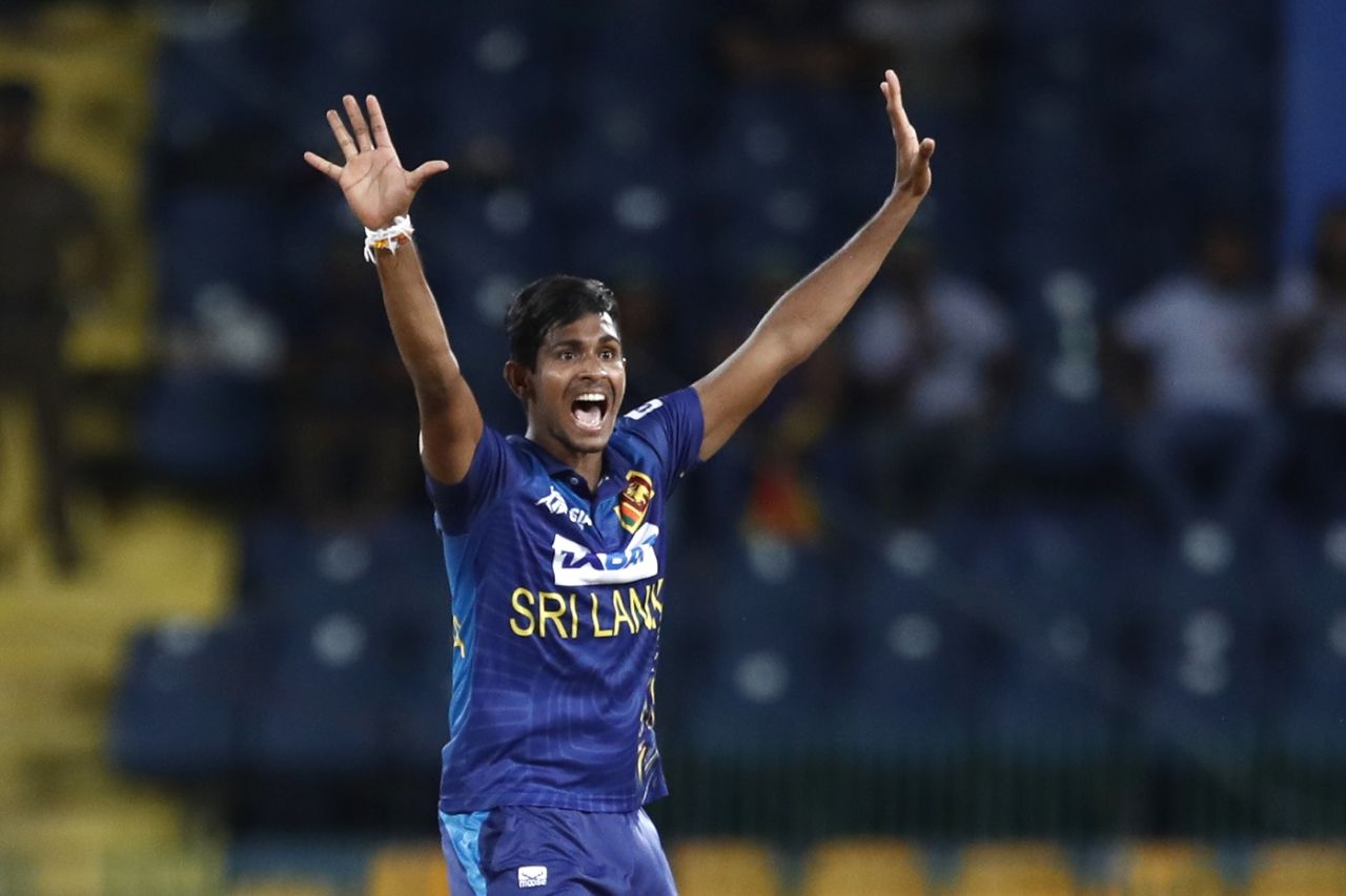 Matheesha Pathirana appeals for a wicket, Sri Lanka vs Bangladesh, Asia Cup, Super Fours, Colombo, September 9, 2023