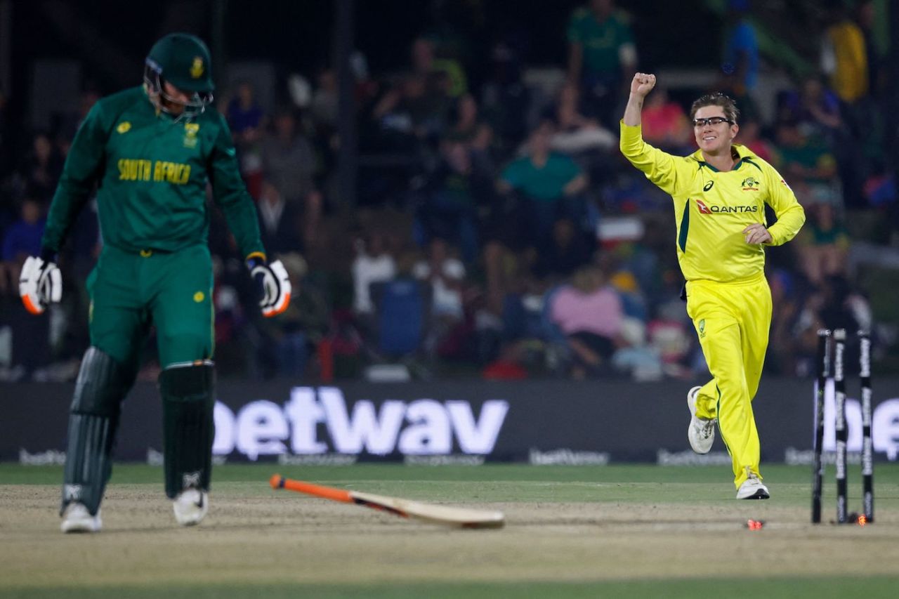 Adam Zampa's googly knocked over Heinrich Klaasen, South Africa vs Australia, 2nd ODI, Bloemfontein, September 9, 2023