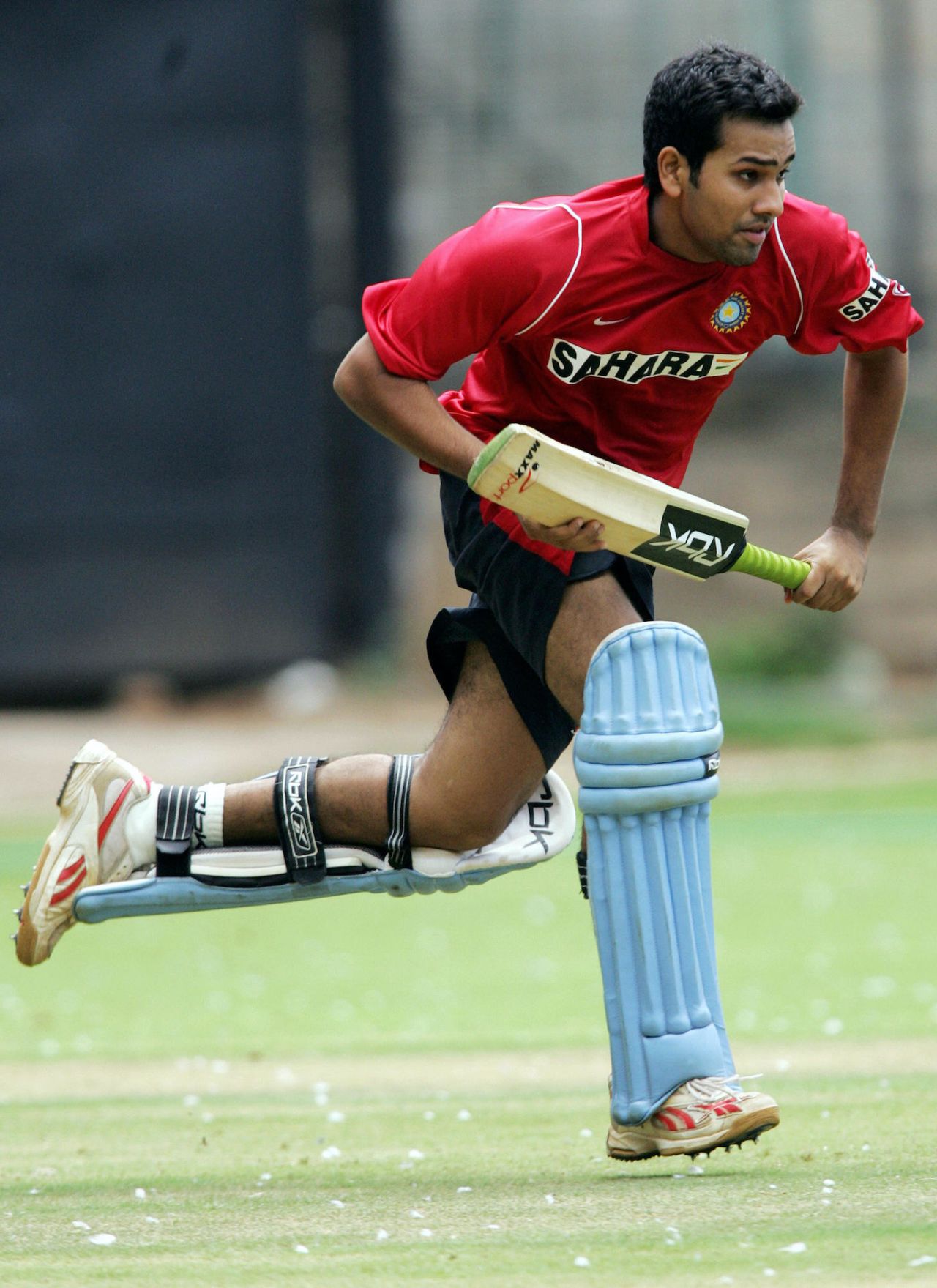 Rohit Sharma runs to complete a single during the second day of the Batsmen's camp at the Chinnaswamy Stadium, Bangalore, June 10, 2007