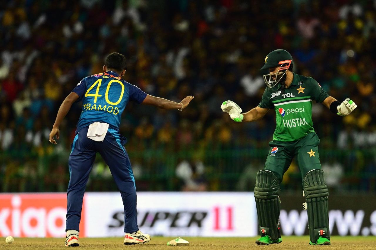 Pramod Madushan and Mohammad Rizwan got in an awkward position, Sri Lanka vs Pakistan, Super Four, Asia Cup, Colombo, September 14, 2023