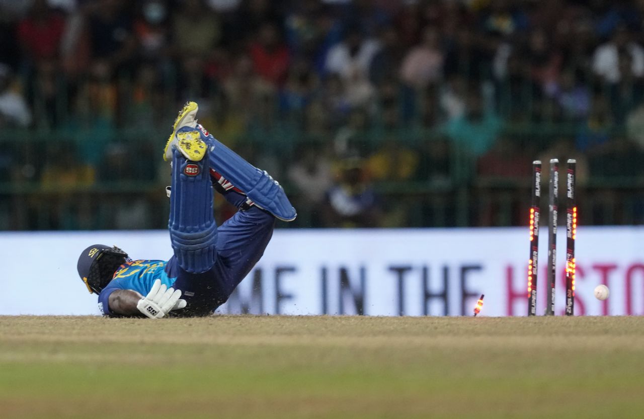 Kusal Perera fell to Shadab Khan's direct hit, Sri Lanka vs Pakistan, Super Four, Asia Cup, Colombo, September 14, 2023