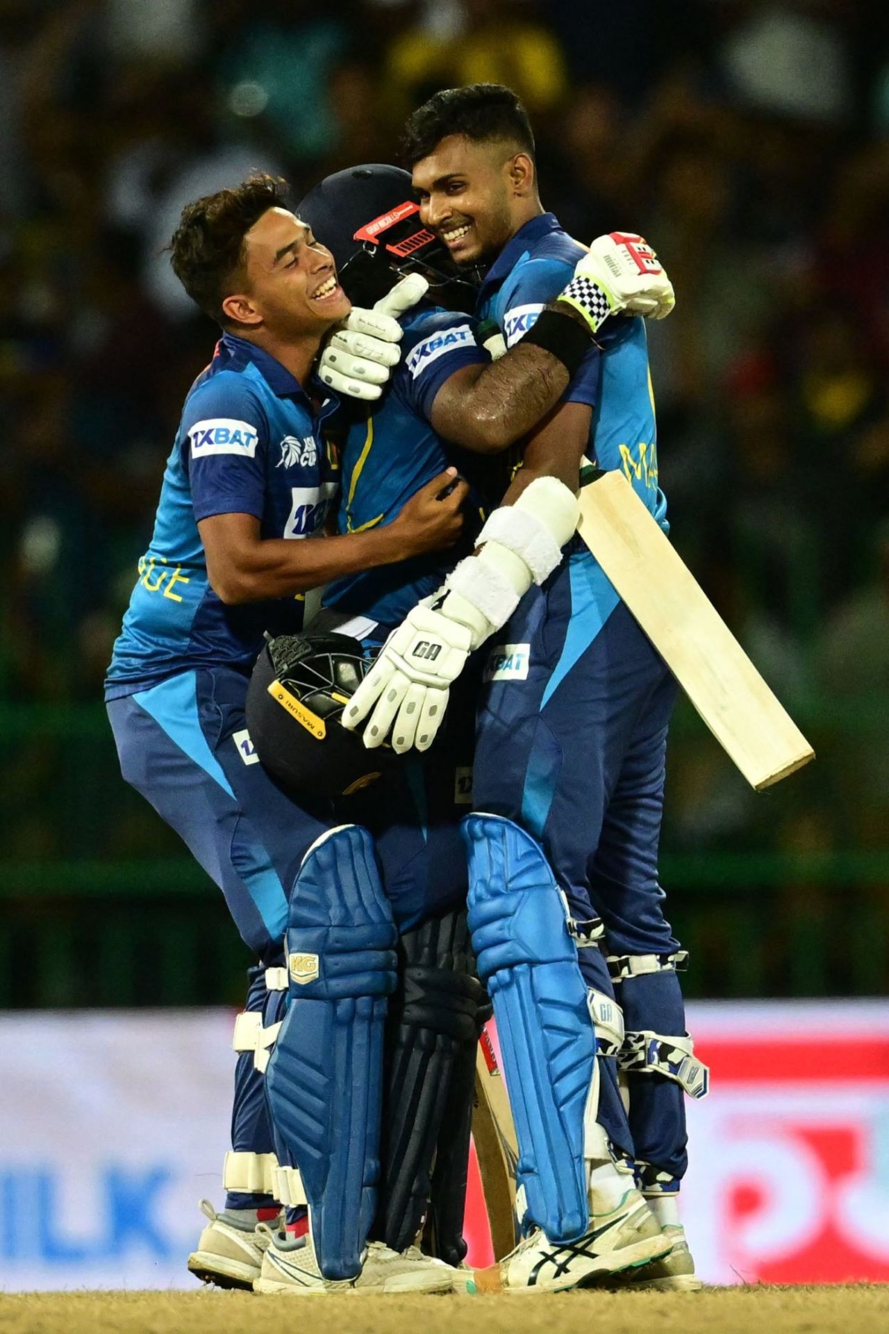 Dunith Wellalage and Matheesha Pathirana are all over the man of the moment Charith Asalanka, Sri Lanka vs Pakistan, Super Four, Asia Cup, Colombo, September 14, 2023