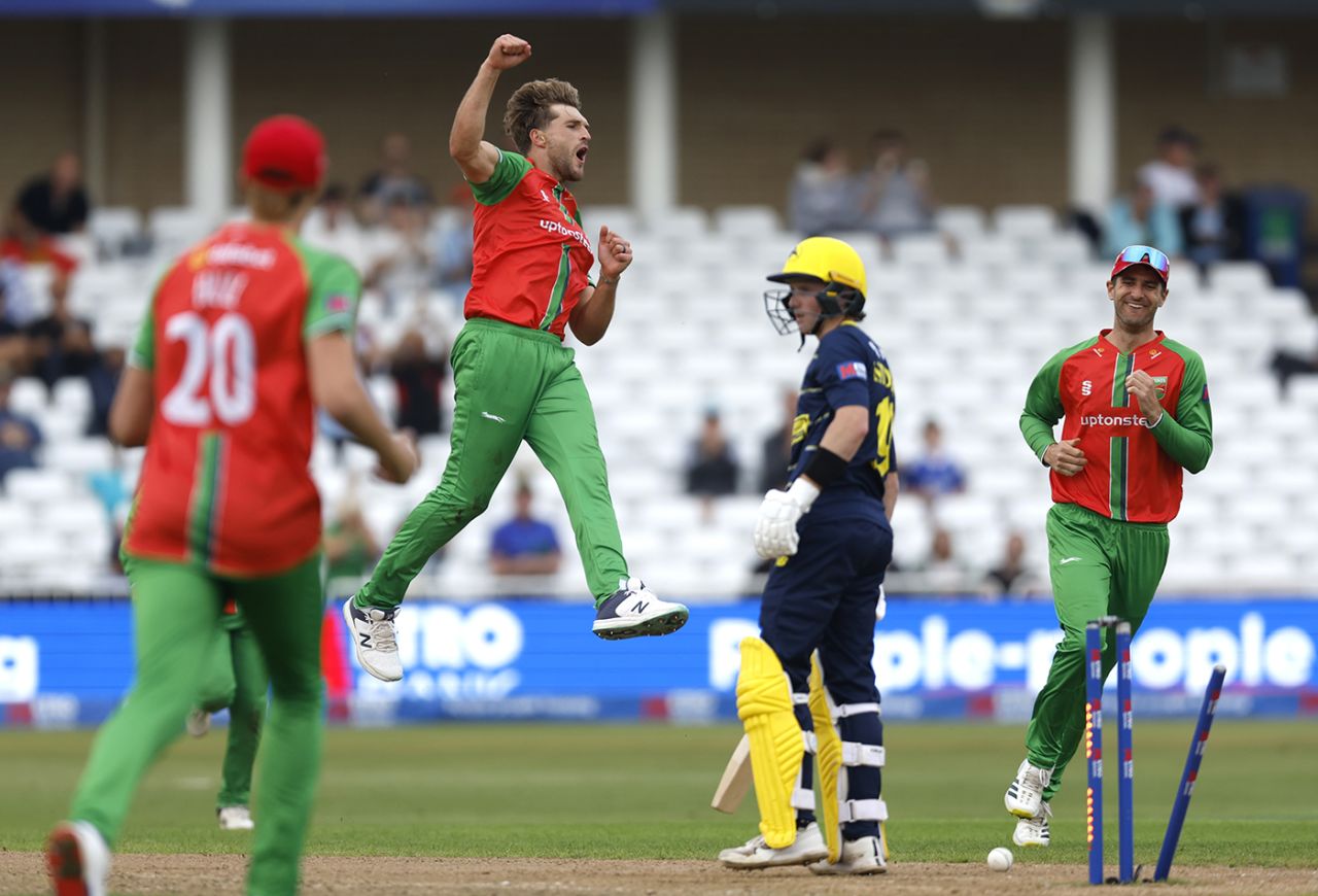 Wiaan Mulder made the breakthrough with the ball, Leicestershire vs Hampshire, Metro Bank Cup final, Trent Bridge, September 16, 2023