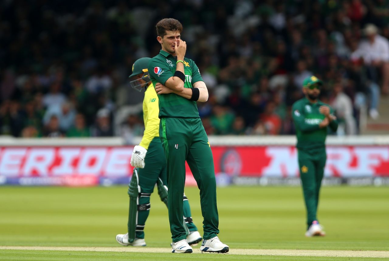 Shaheen Afridi rues a missed chance, Pakistan v South Africa, World Cup, Lord's, June 23, 2019