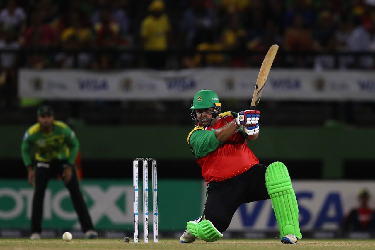 Azam Khan top-scored for Amazon Warriors with a 27-ball 54, Guyana Amazon Warriors vs Jamaica Tallawahs, CPL 2023 Qualifier 2, Georgetown, September 22, 2023