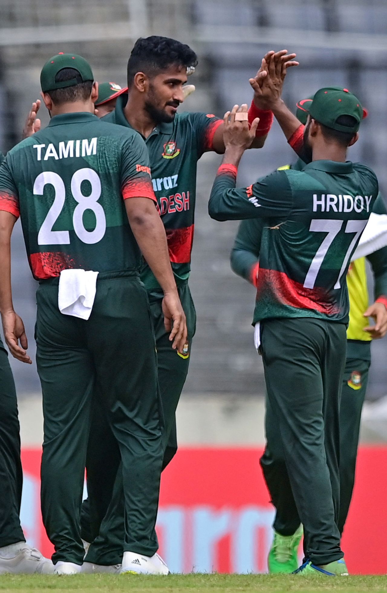 Khaled Ahmed, on ODI debut, picked up the wicket of Chad Bowes, Bangladesh vs New Zealand, 2nd ODI, Dhaka, September 23, 2023