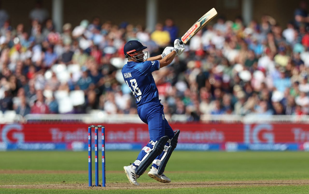 Sam Hain cuts loose on his way to a half-century on debut, England vs Ireland, 2nd ODI, Trent Bridge, September 23, 2023