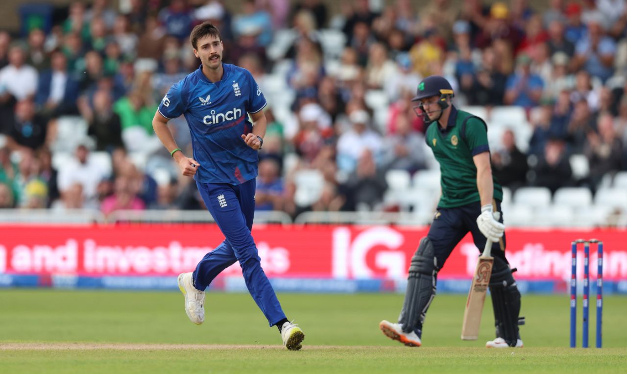 George Scrimshaw bagged his second as Lorcan Tucker holed out to midwicket, England vs Ireland, 2nd ODI, Trent Bridge, September 23, 2023