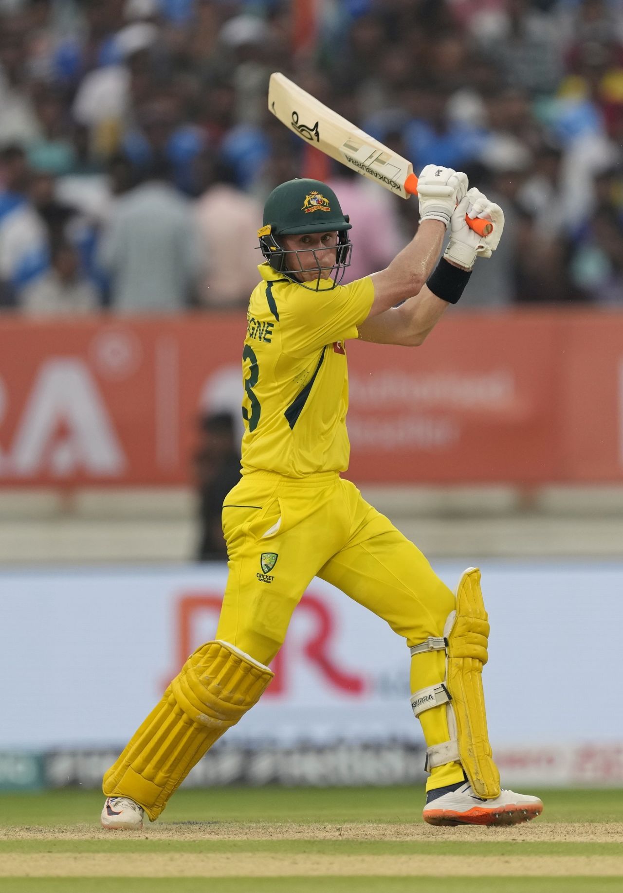 Marnus Labuschagne thrashes one through extra cover, India vs Australia, 3rd ODI, Rajkot, September 27, 2023