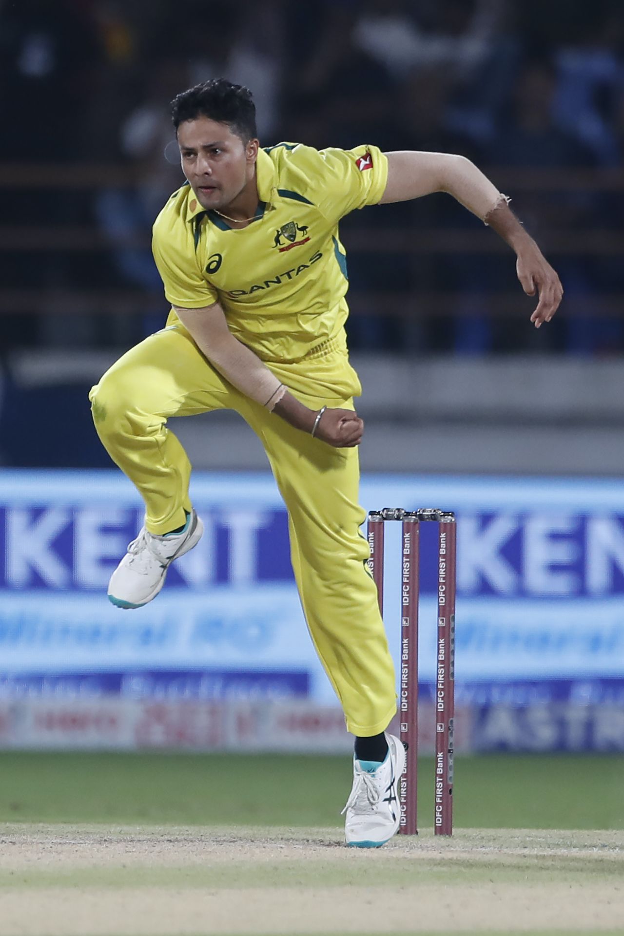 Tanveer Sangha played his first ODI in India, India vs Australia, 3rd ODI, Rajkot, September 27, 2023