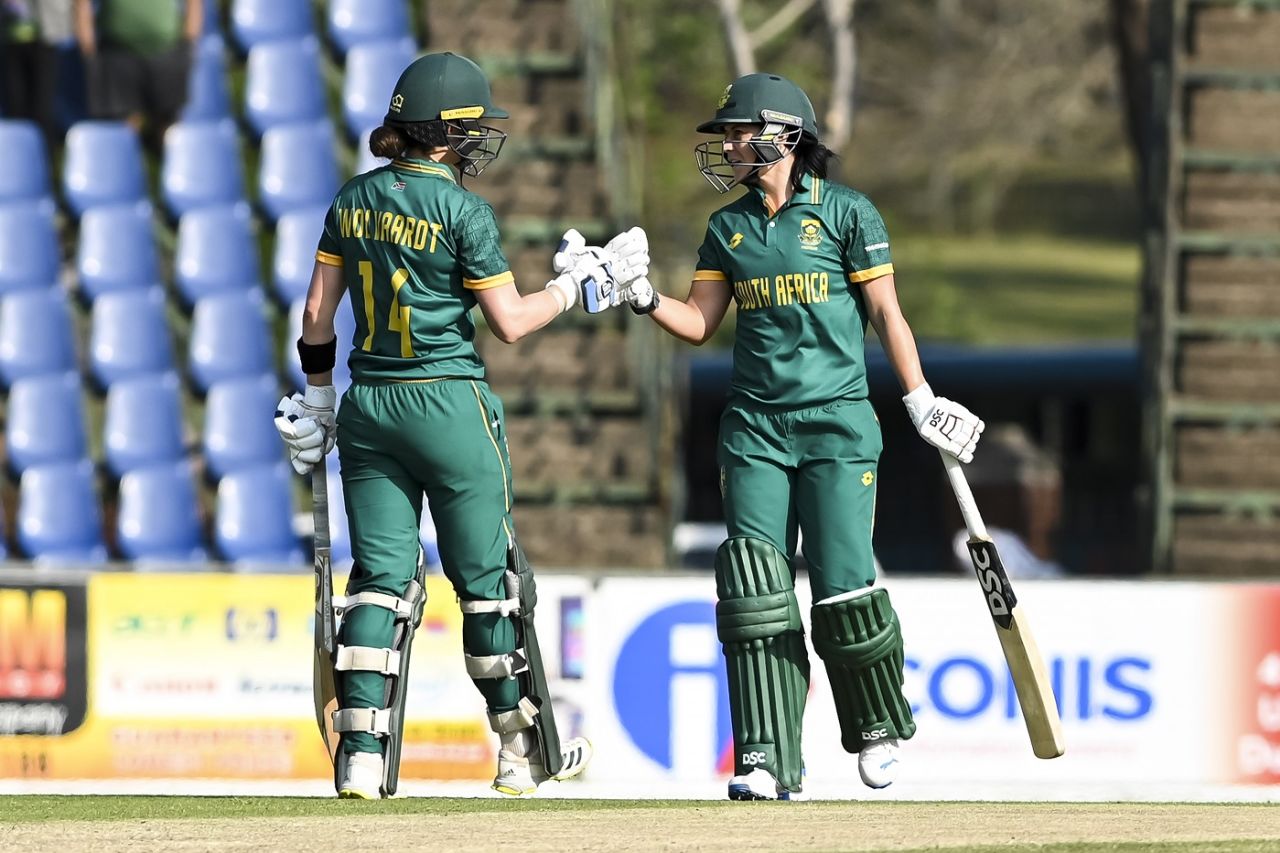 Laura Wolvaardt and Marizanne Kapp added an unbroken 116 to seal South Africa's win, South Africa v New Zealand, 2nd ODI, Pietermaritzburg, September 28, 2023