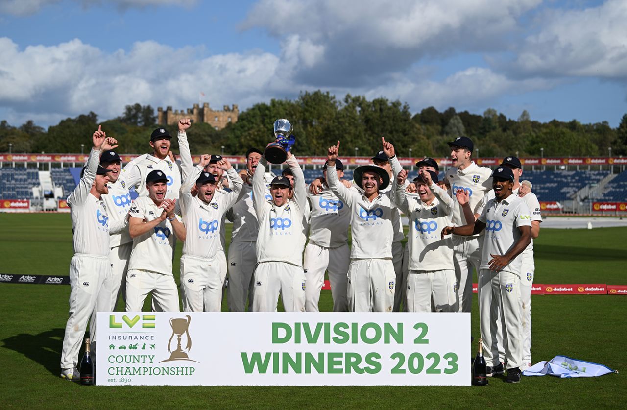 Durham were crowned Division Two champions, Durham vs Leicestershire, County Championship, Division Two, Chester-le-Street, September 29, 2023