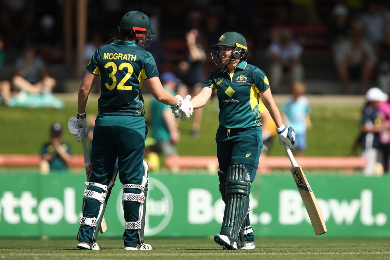 Alyssa Healy and Tahlia McGrath added 85 runs off 40 balls for the second wicket, Australia vs West Indies, 1st women's T20I, North Sydney Oval, October 1, 2023
