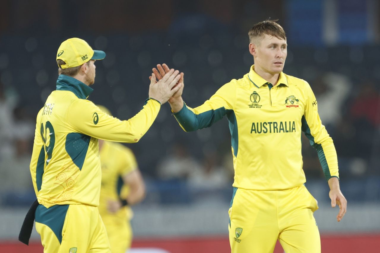 Marnus Labuschagne had two wickets to show for his efforts, Pakistan vs Australia, Men's World Cup 2023, warm-ups, Hyderabad, October 3, 2023