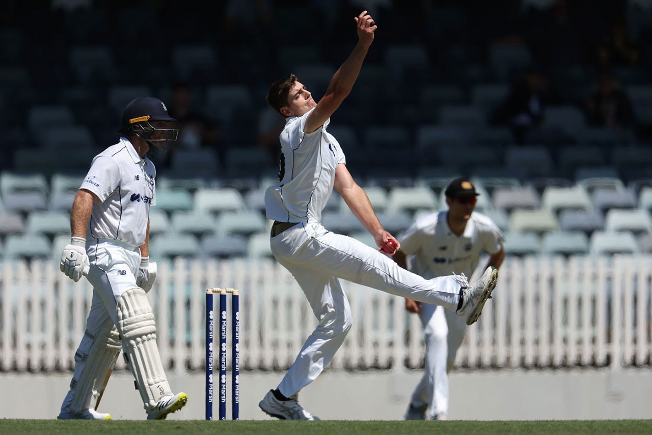 Liam Haskett made his first-class debut for Western Australia, Western Australia vs Victoria, Sheffield Shield, WACA, October 4, 2023