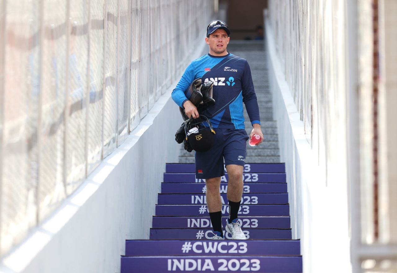 Tom Latham heads to train ahead of the World Cup opener, England vs New Zealand, Men's World Cup 2023, Ahmedabad, October 4, 2023