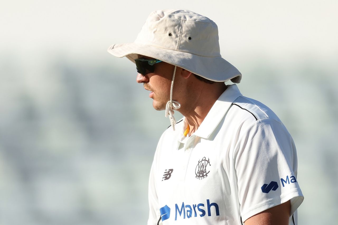 Sam Greer was on as a substitute, Western Australia vs Victoria, Perth, day 1, Sheffield Shield, October 4, 2023
