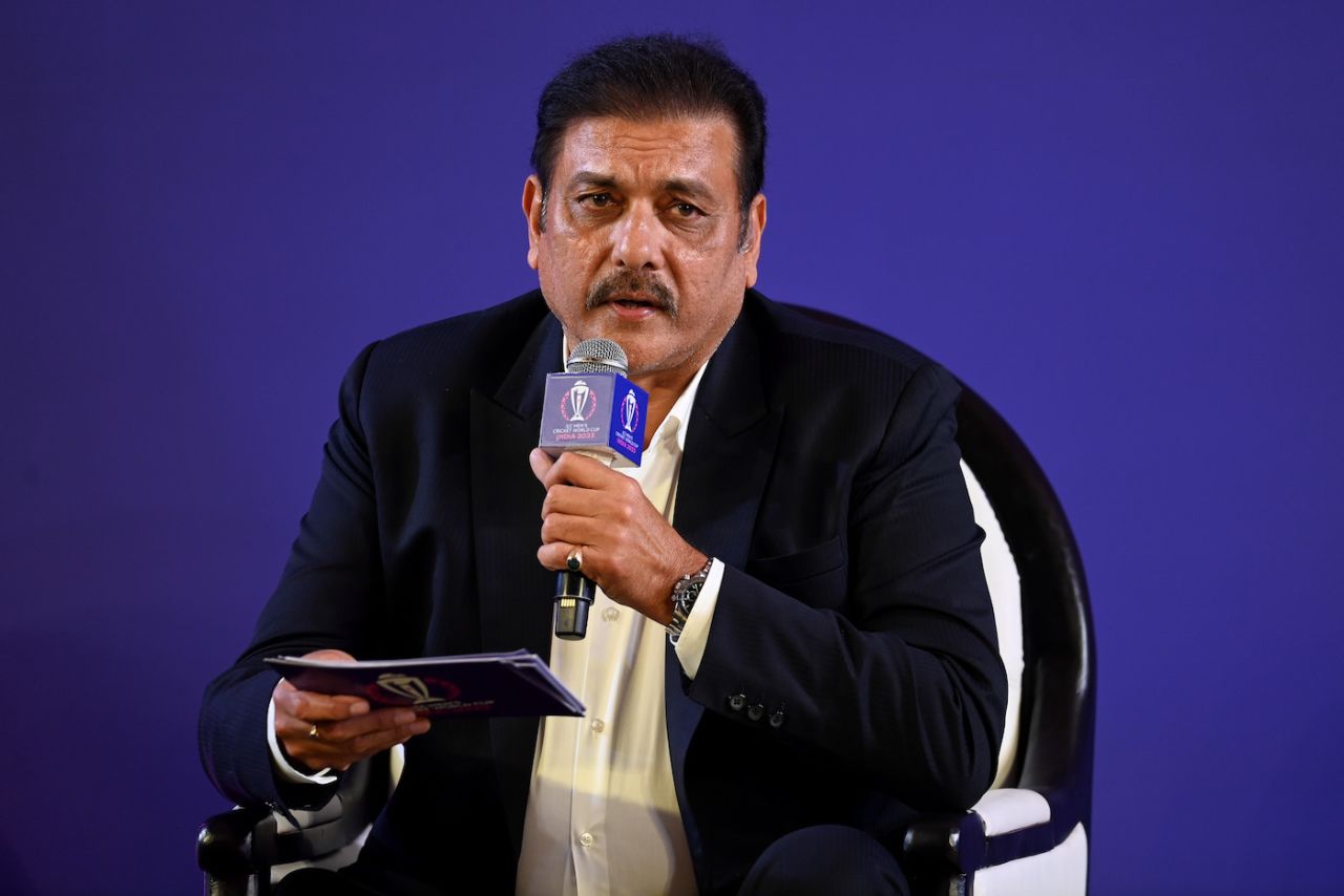 Ravi Shastri had plenty of questions for the captains, World Cup 2023, Ahmedabad, October 4, 2023