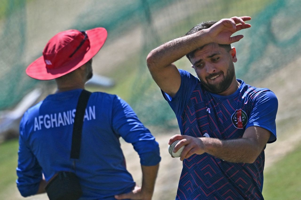 Fazalhaq Farooqi talks about his bowling during training, Men's World Cup 2023, Dharamsala, October 5, 2023