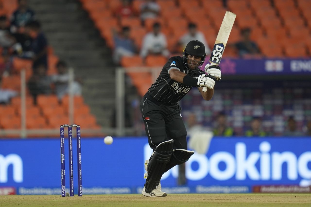 Rachin Ravindra got New Zealand off to a strong start, England vs New Zealand, Men's ODI World Cup 2023, Ahmedabad, October 5, 2023