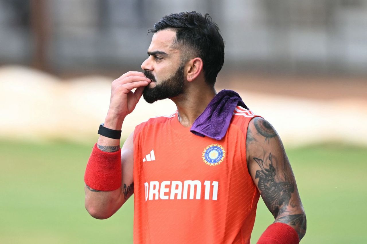 Virat Kohli during a training session before India's first game, World Cup 2023, Chennai, October 5, 2023