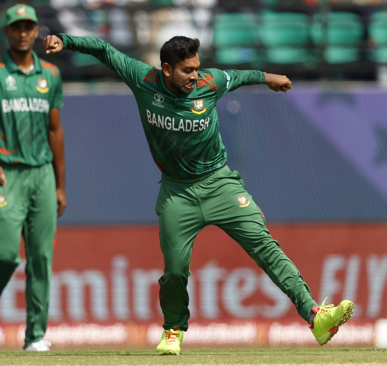 Mehidy Hasan Miraz got among the wickets after Shakib Al Hasan had blown the door open, Afghanistan vs Bangladesh, World Cup, Dharamsala, October 7, 2023