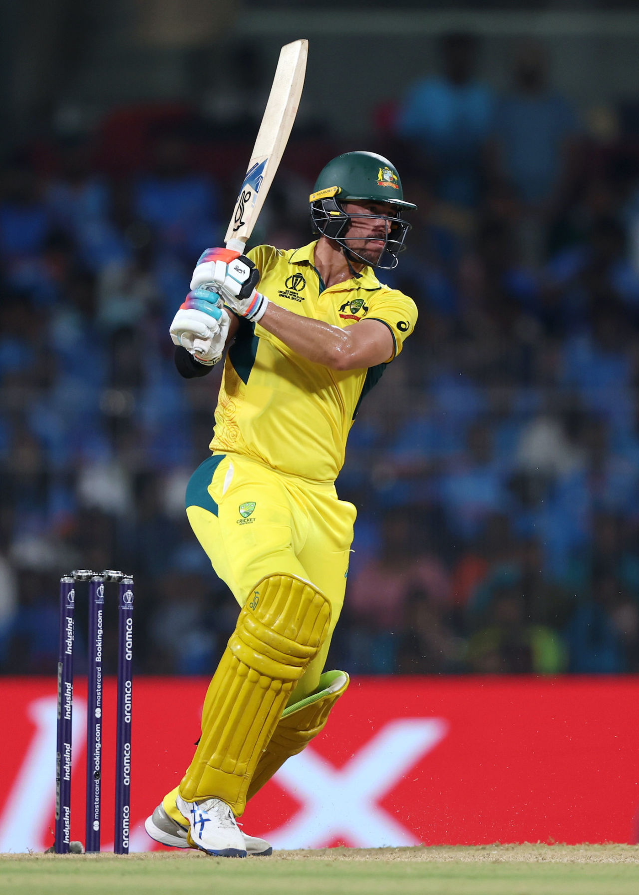 Mitchell Starc made a handy 28 to push Australia late in the innings, India vs Australia, World Cup, Chennai, October 8, 2023