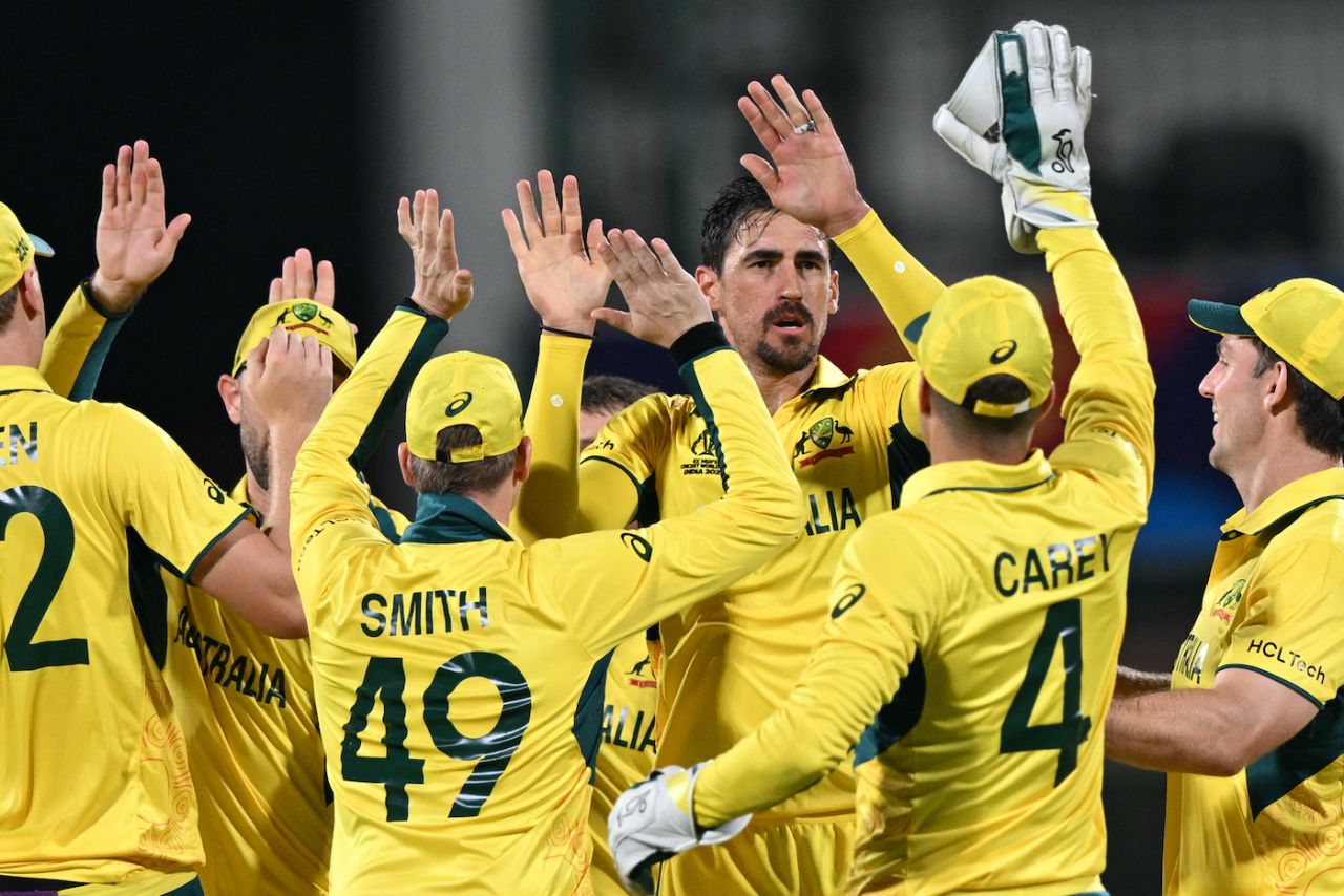 Mitchell Starc was among the wickets in the first over, India vs Australia, World Cup, Chennai, October 8, 2023