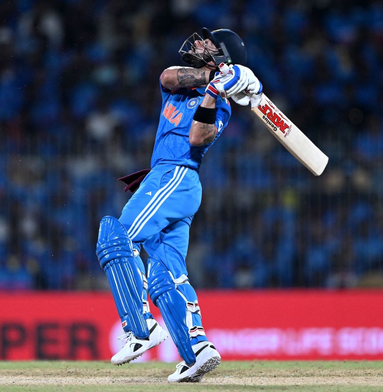 Virat Kohli was dropped by Mitchell Marsh, when on 12, after top-edging a pull, India vs Australia, World Cup, Chennai, October 8, 2023
