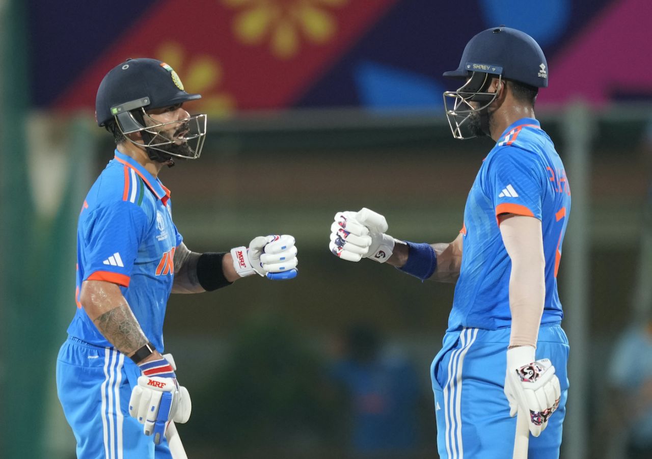 Virat Kohli and KL Rahul brought up their fifty stand in the 16th over, India vs Australia, World Cup, Chennai, October 8, 2023