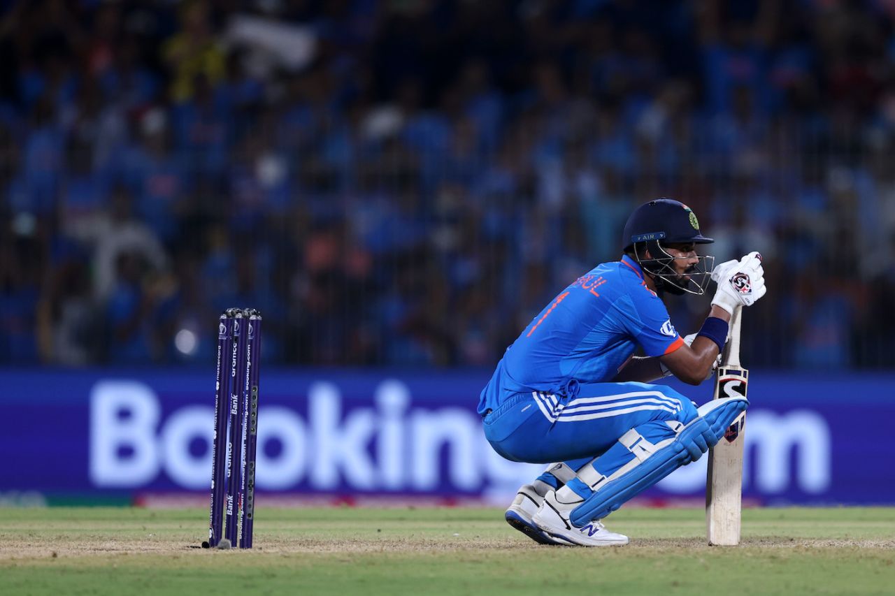 KL Rahul's match-winning six left him three short of an unbeaten century, India vs Australia, World Cup, Chennai, October 8, 2023