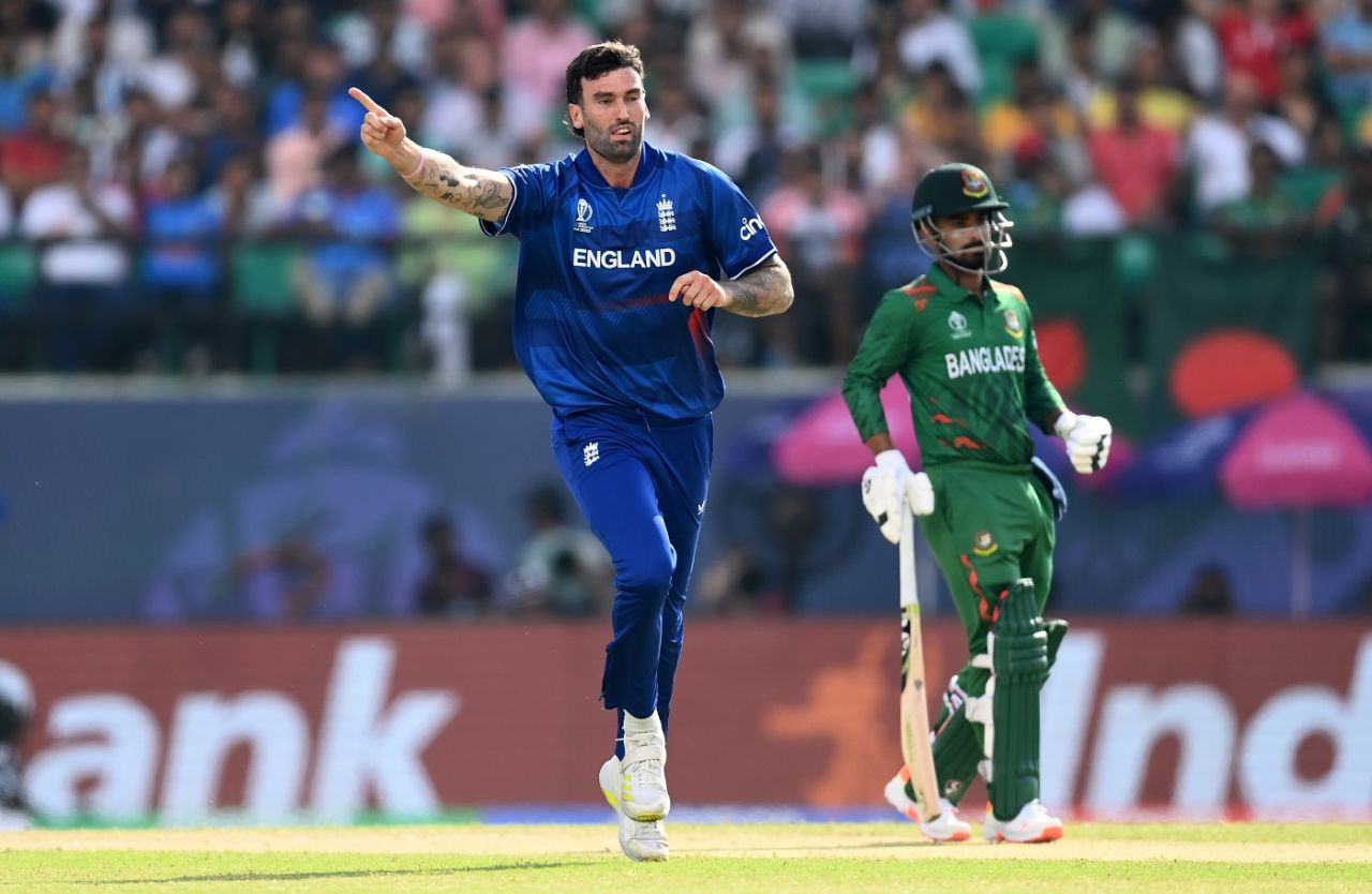 Reece Topley struck twice in two balls in his first over of the ODI World Cup, Bangladesh vs England, Dharamsala, ODI World Cup, October 10, 2023