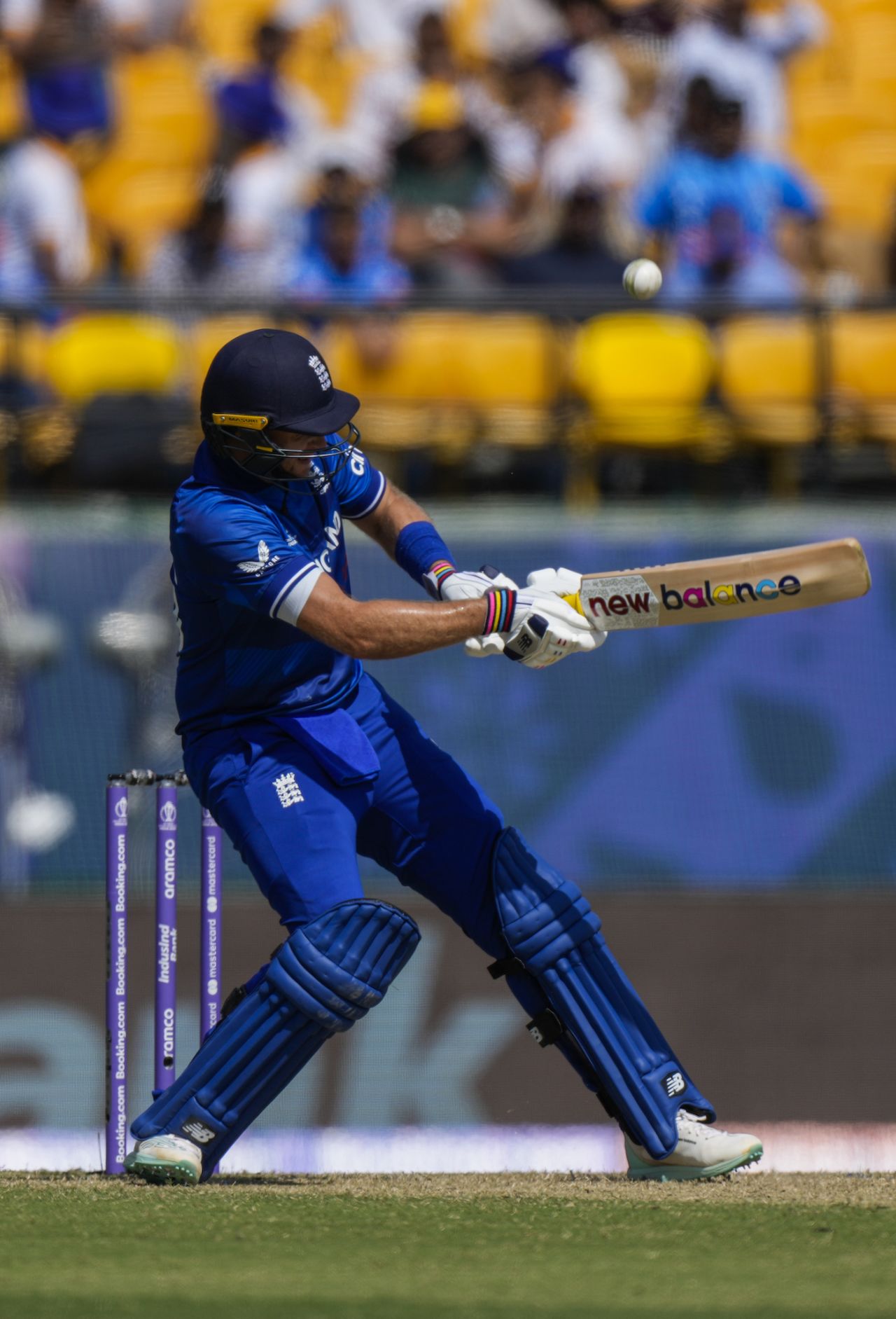 Joe Root ramps it up during his 68-ball 82, Bangladesh vs England, World Cup, Dharamsala, October 10, 2023