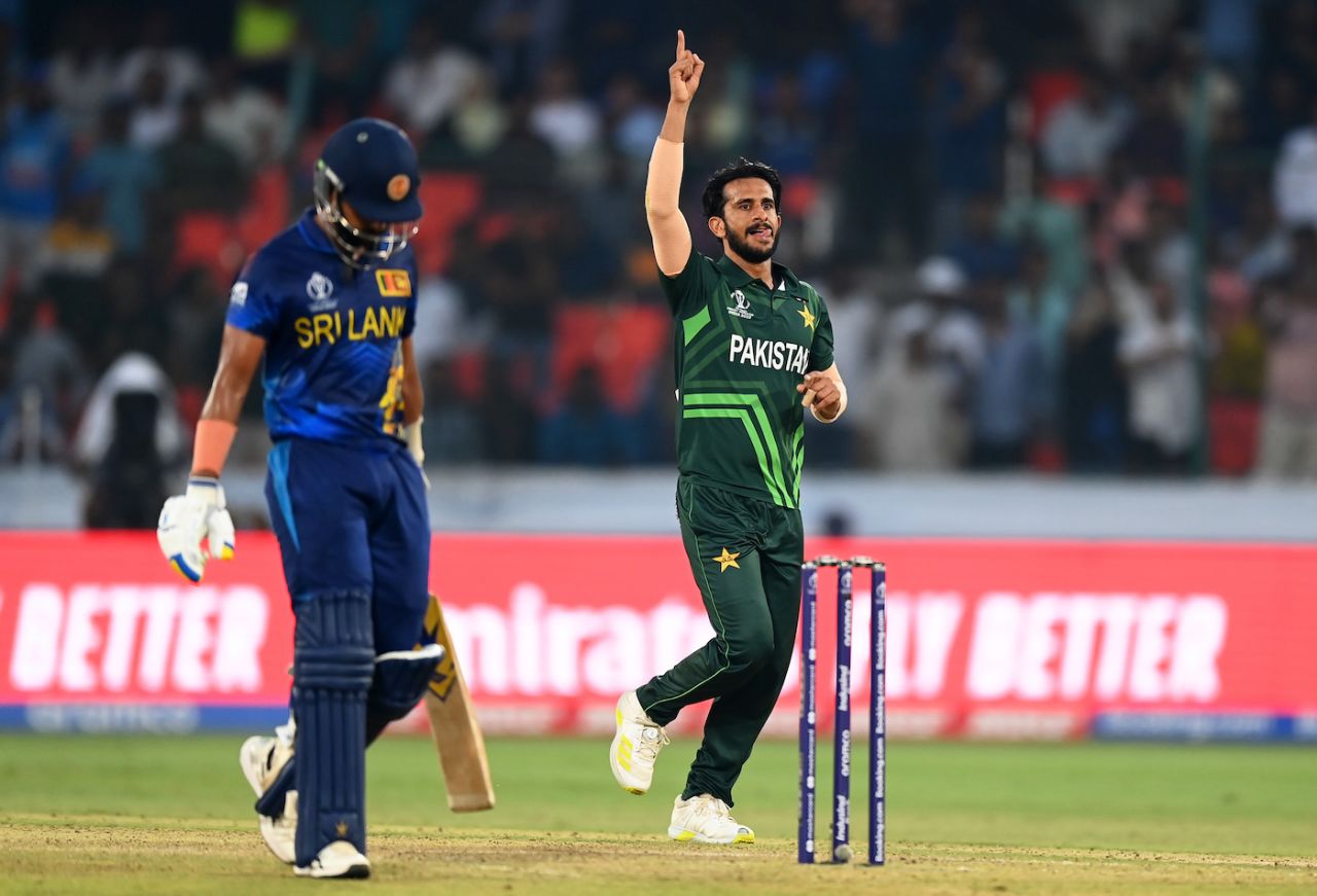 Hasan Ali finished with 4 for 71, Pakistan vs Sri Lanka, World Cup, Hyderabad, October 10, 2023