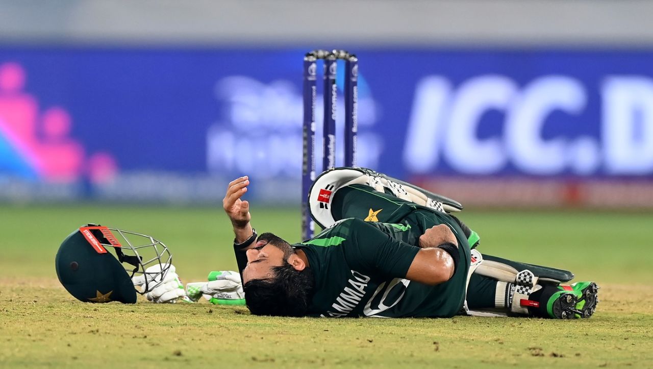 Mohammad Rizwan was down with cramps during his innings, Pakistan vs Sri Lanka, World Cup, Hyderabad, October 10, 2023