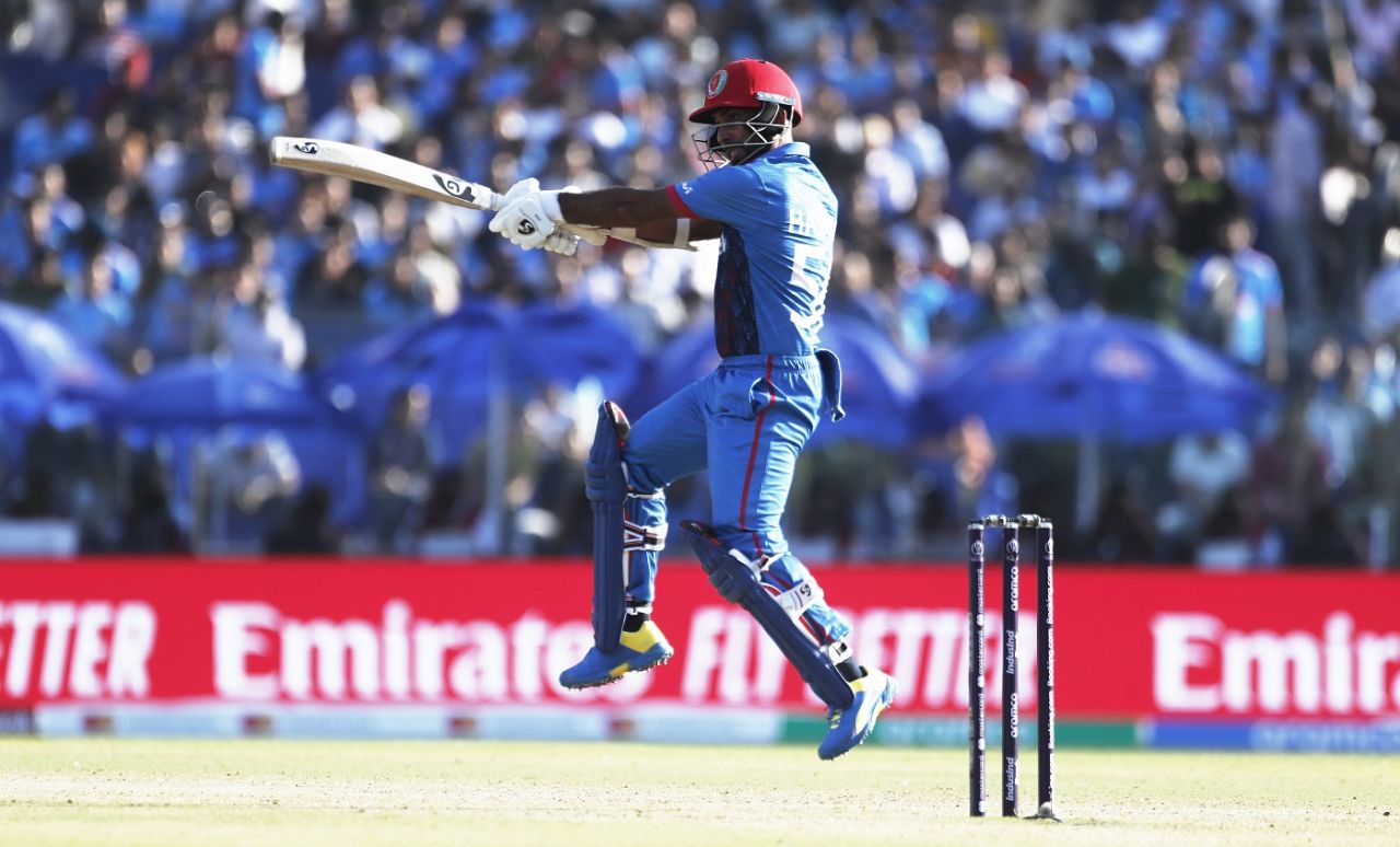 Hashmatullah Shahidi unleashes a ferocious cut, India vs Afghanistan, ODI World Cup, Delhi, October 11, 2023