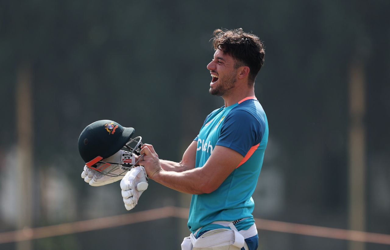 Marcus Stoinis is all smiles at practice, Australia vs South Africa, ODI World Cup, Lucknow, October 11, 2023