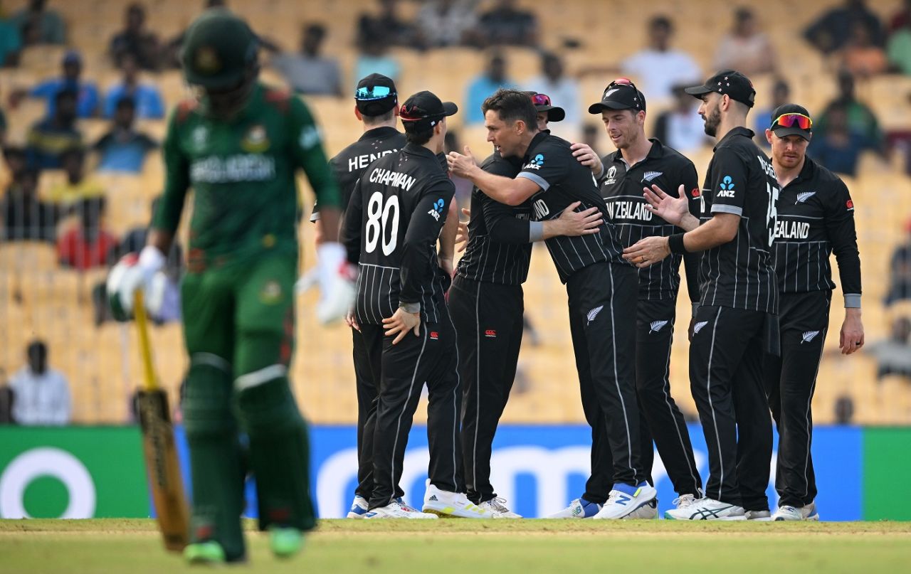 Towhid Hridoy became Trent Boult's 200th scalp in ODIs, Bangladesh vs New Zealand, ODI World Cup, Chennai, October 13, 2023