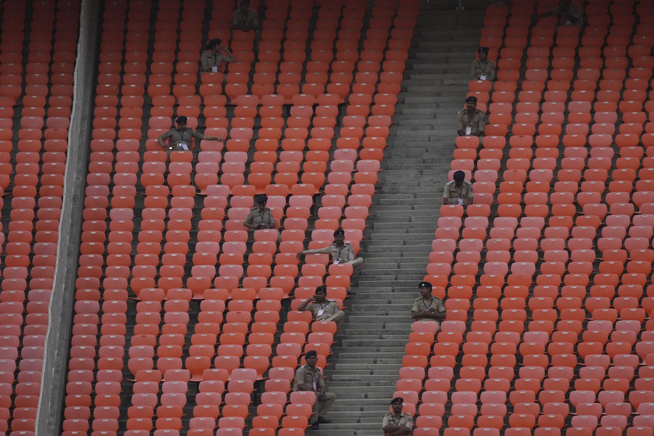Two days off from the game, security personnel have a bit of a quiet time, India vs Pakistan, World Cup, Ahmedabad, October 12, 2023