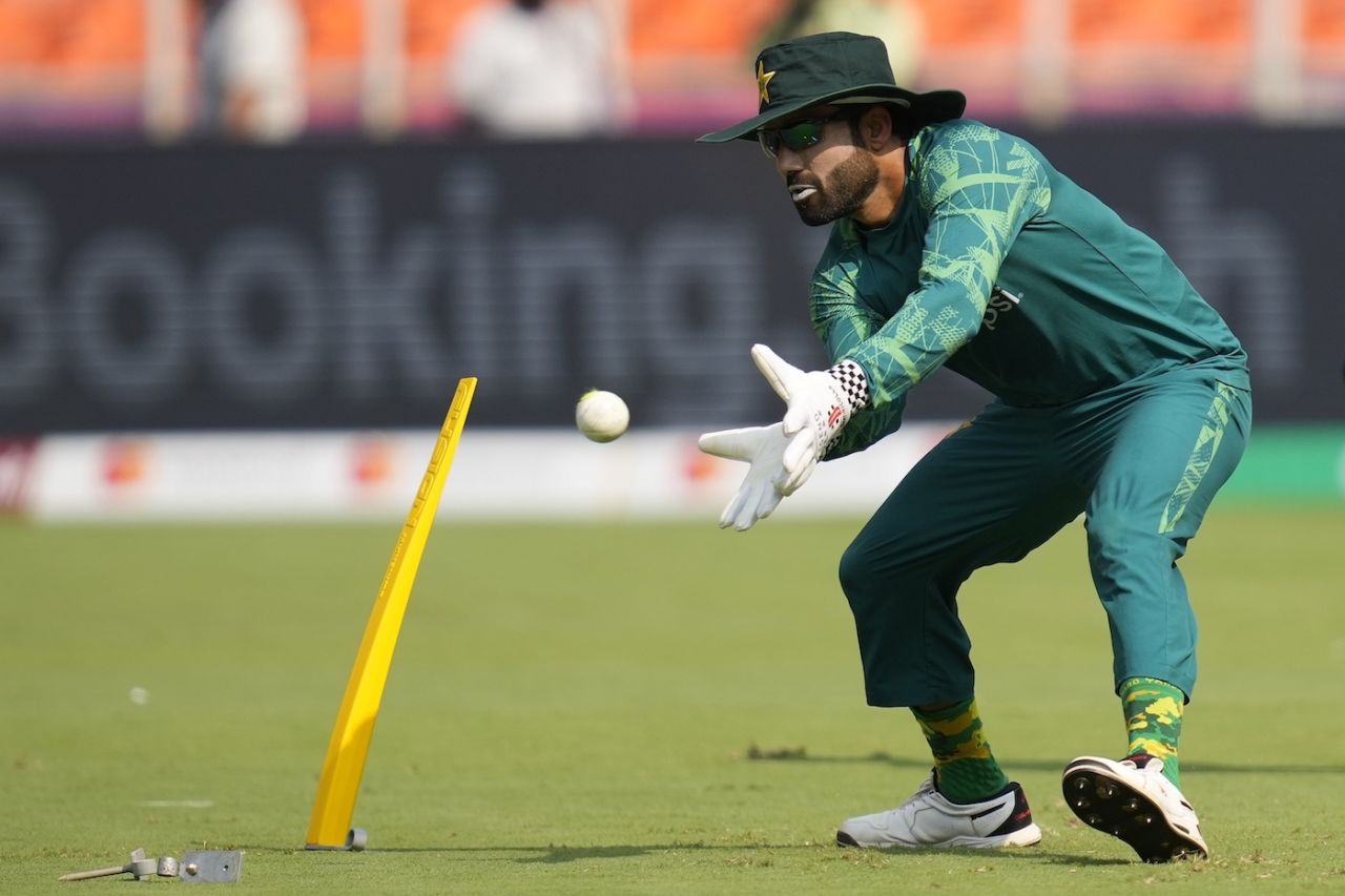 Mohammad Rizwan gets used to the conditions, India vs Pakistan, World Cup, Ahmedabad, October 13, 2023