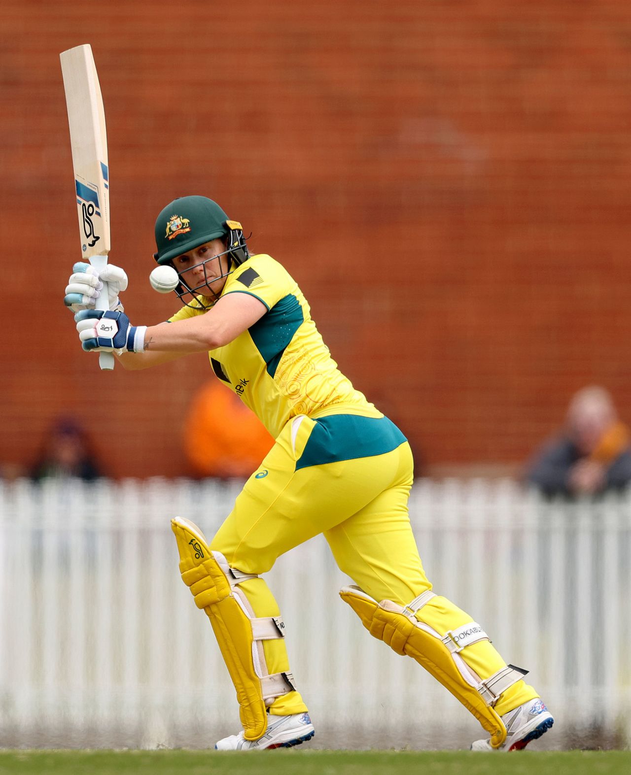 Alyssa Healy plays through the on side, Australia vs West Indies, 3rd ODI, Junction Oval, October 14, 2023
