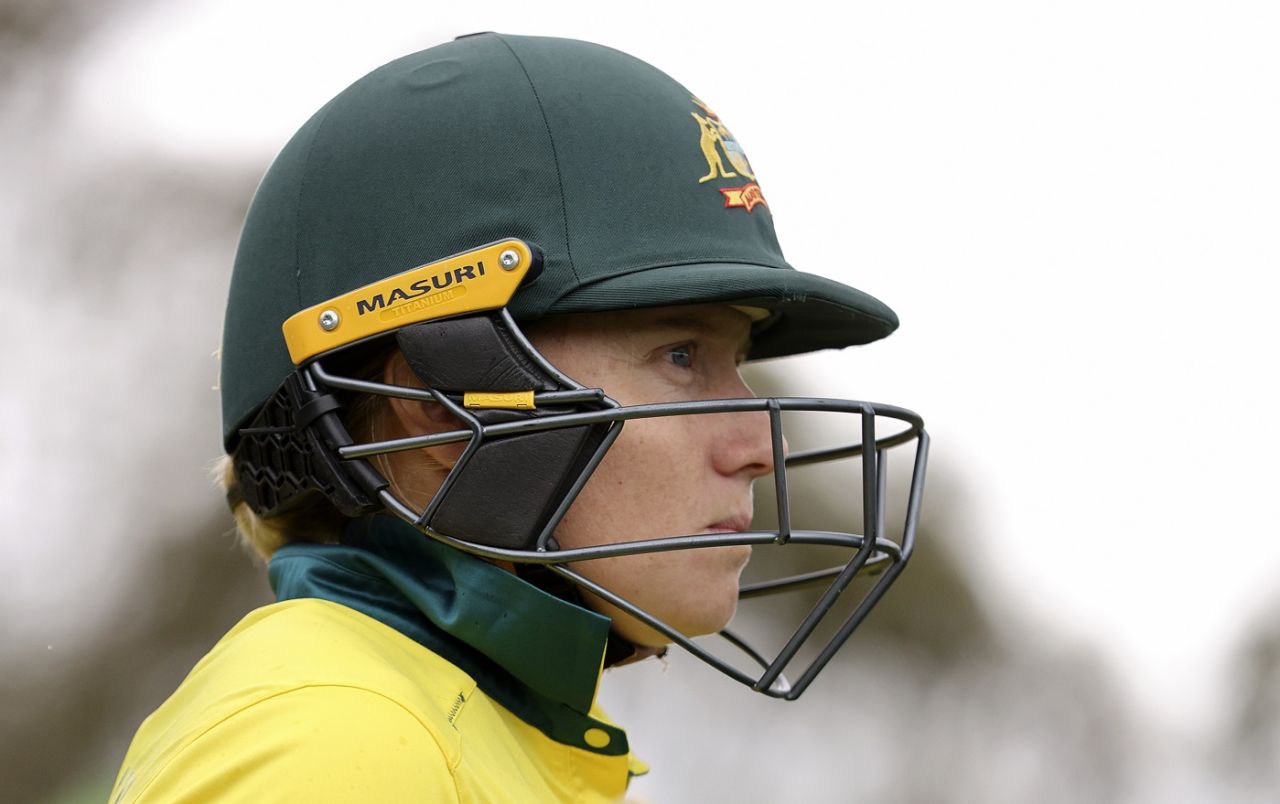 Alyssa Healy has her game face on ahead of the chase, Australia vs West Indies, 3rd ODI, Junction Oval, October 14, 2023
